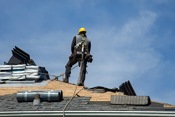 Professional Gutter Installation technician working in Hanover, IL